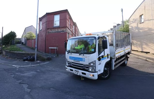 ECHO reporter out with the Sefton Council fly-tipping clearing team in Bootle