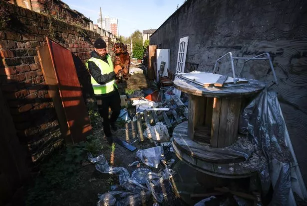 ECHO reporter Elliot Jessett out with the Sefton Council fly-tipping clearing team in Bootle