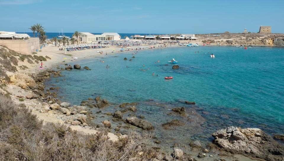 Tabarca Island beach in Alicante, Spain.