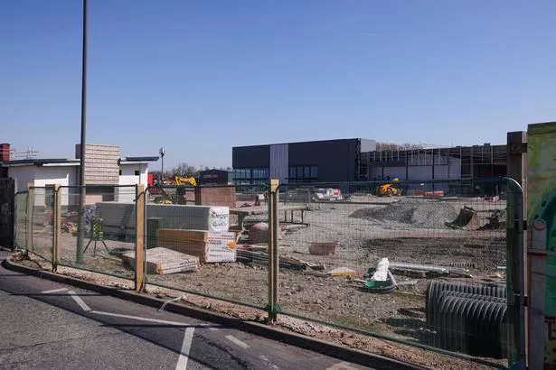 Work on new developments on Liverpool Shopping Park on Edge Lane