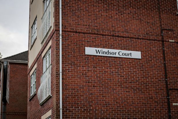 The Windsor Court apartment block on Wordsworth Road in Denton