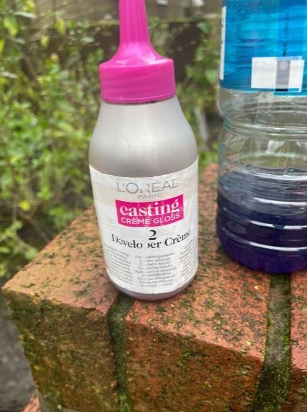 The acid-filled bottle