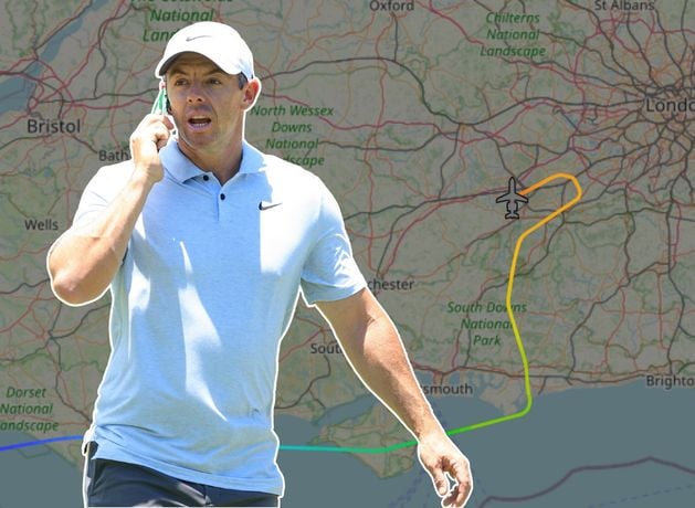 Rory McIlroy homeward bound as private jet lands in London amid speculation over NI return