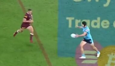 'Highest kick in history' causes mayhem as rugby commentators astounded