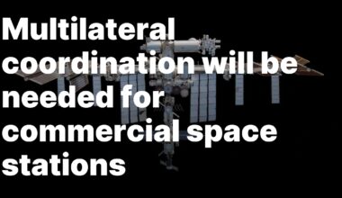 Multilateral coordination will be needed for commercial space stations