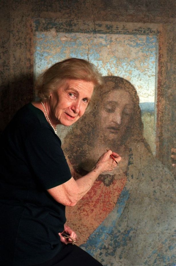 Dr Brambilla pictured working on The Last Supper