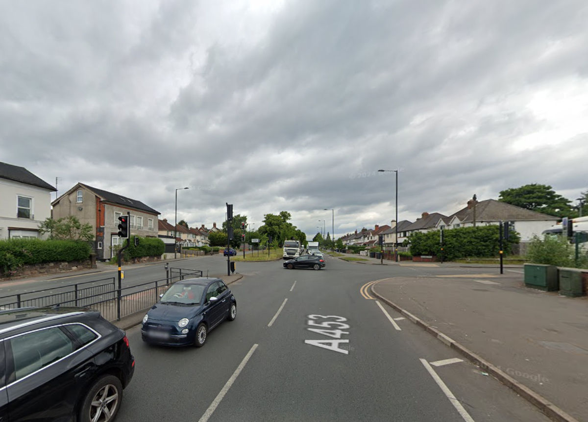 Aldridge Road near Holford Drive.