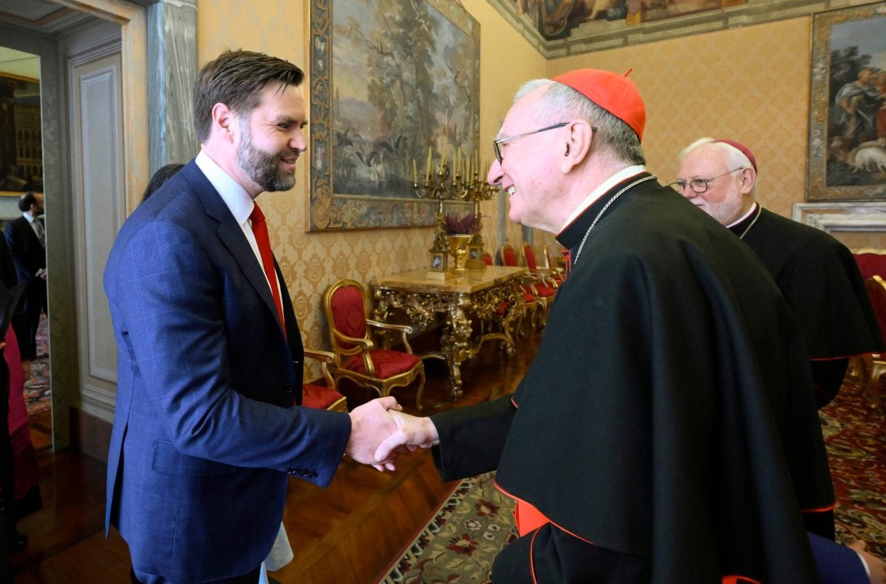 US Vice President JD Vance visits Cardinal Parolin in the Vatican