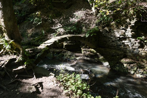 One of the bridges crossing the river
