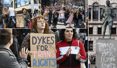Activists launch 'emergency demonstration' as thousands gather in London to protest Supreme Court 'woman' ruling
