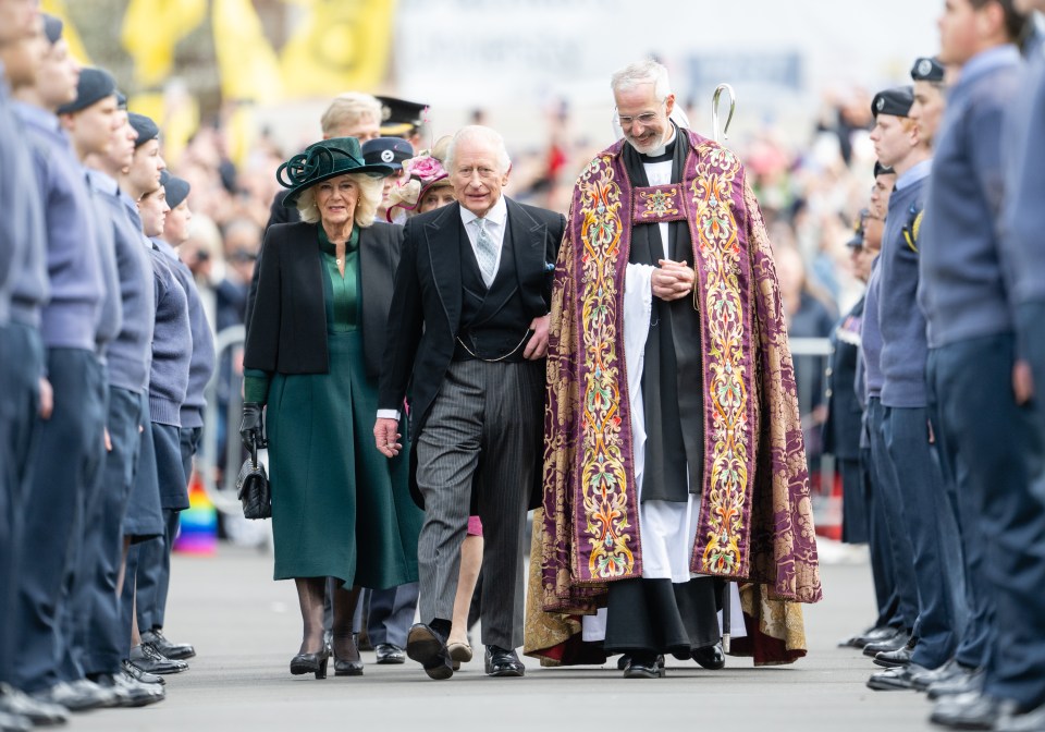 King Charles III and Queen Camilla at the Royal Maundy Service.