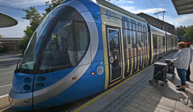 A West Midlands Metro tram