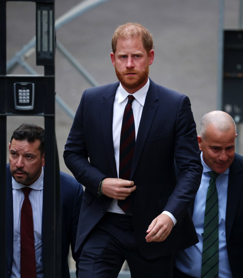 Prince Harry at the High Court appealing a ruling on security.