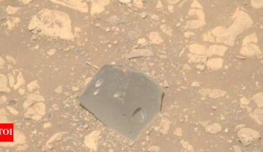 Alien remains? Nasa's Perseverance rover spots skull-shaped structure on Mars