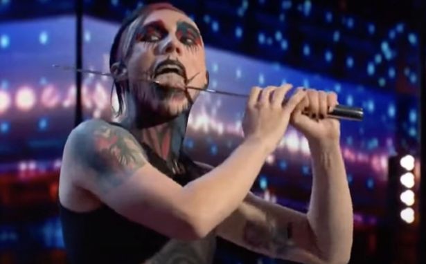 Auzzy Blood horrified fans with his act