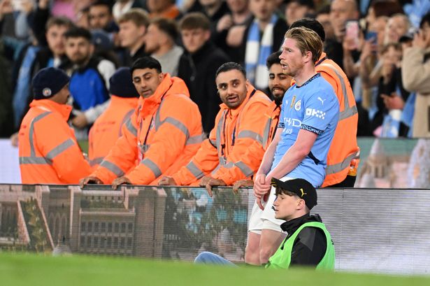 Kevin De Bruyne during Man City vs Aston Villa
