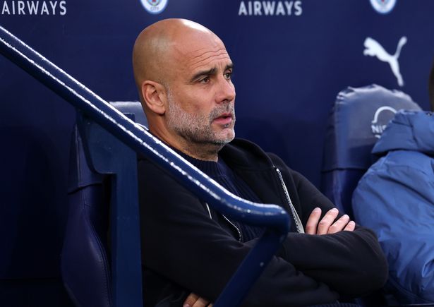 Pep Guardiola during Manchester City vs Aston Villa
