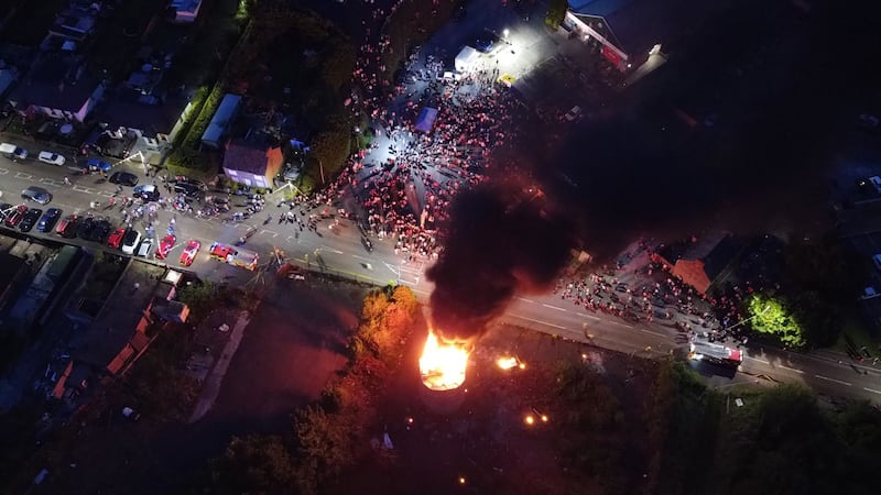Councillor blasts online ‘threats’ to politicians pictured at Easter parades in Moygashel Bonfire Association post 