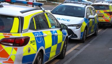 Heavy police presence as man arrested as part of harassment investigation