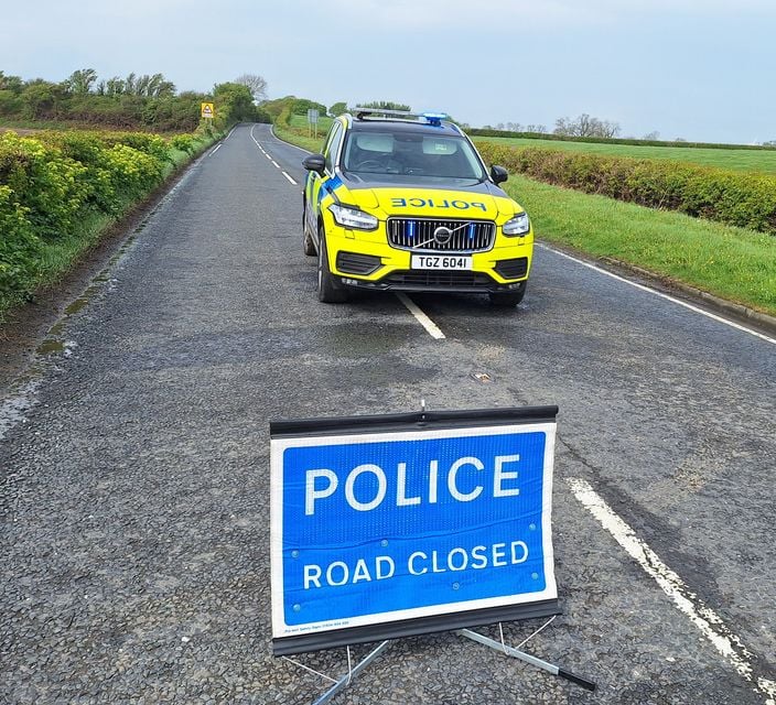 The Portaferry Road was closed following a serious road traffic collision. Photo: Pacemaker