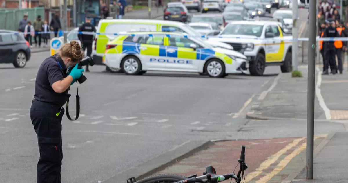 Blood on the streets and main road closed after double stabbing in Longsight