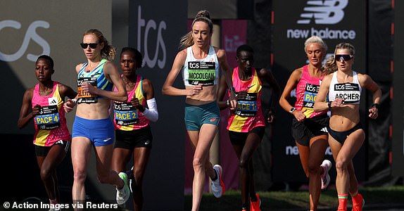 Athletics - London Marathon - London, Britain - April 27, 2025 Britain's Eilish McColgan in action during the women's elite race Action Images via Reuters/John Sibley