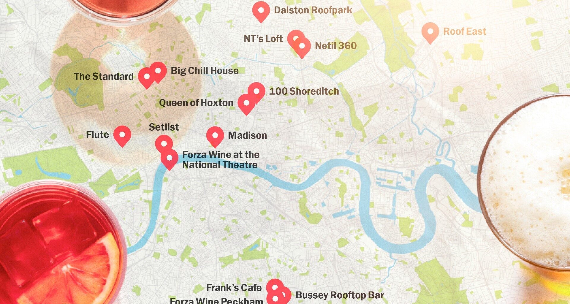 The 15 Best London Rooftop Bars, Mapped
