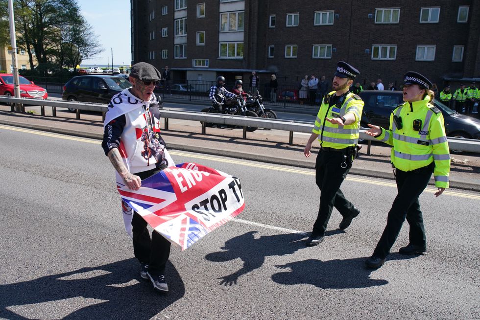 Dover anti-immigration protest