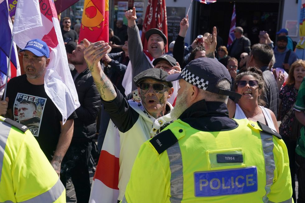 Dover anti-immigration protest