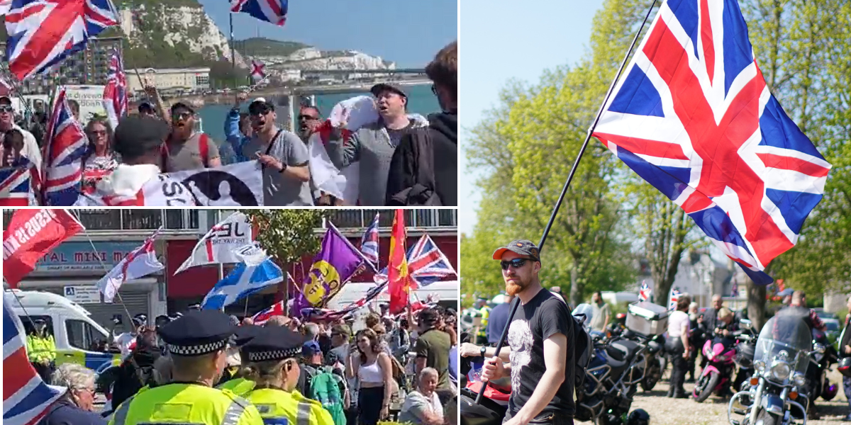 'Enough's enough!' Britain 'way beyond' point of return as thousands descend on Dover to protest illegal migration