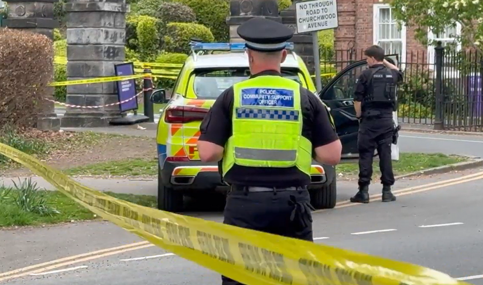 \u200bPolice at the scene in Leeds