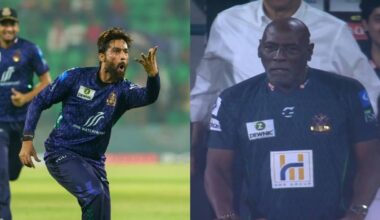Mohammad Amir charges towards Viv Richards after dismissing Babar Azam; West Indies legend tells him to…