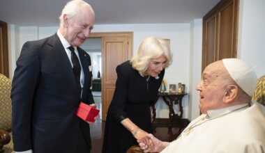 King Charles and Queen Camilla visit Pope Francis on their anniversary