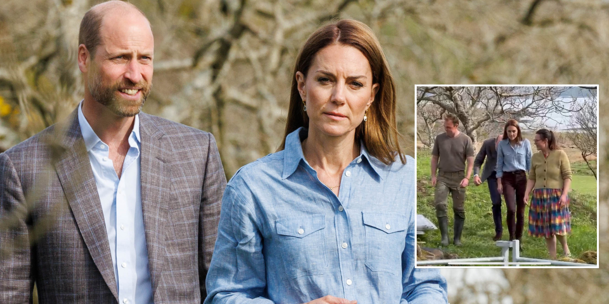 Prince William bumps head into tree as Kate Middleton walks off unaware