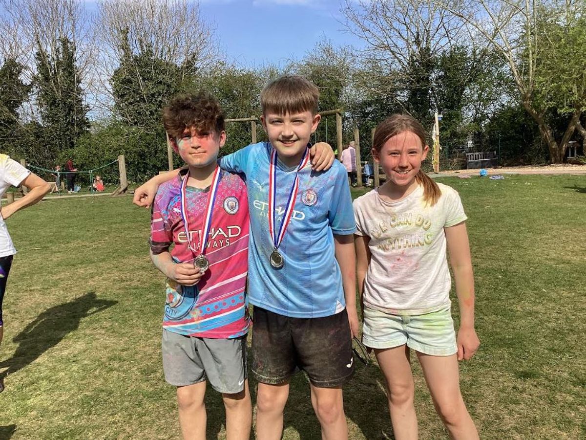 Pupils at Lower Heath CofE Primary School in Prees enjoyed the annual colour run event. They raised more than £900.