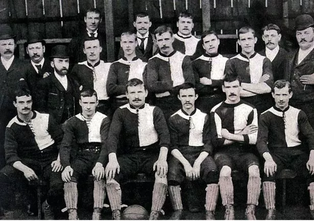 The Newton Heath FC team 1892-93.