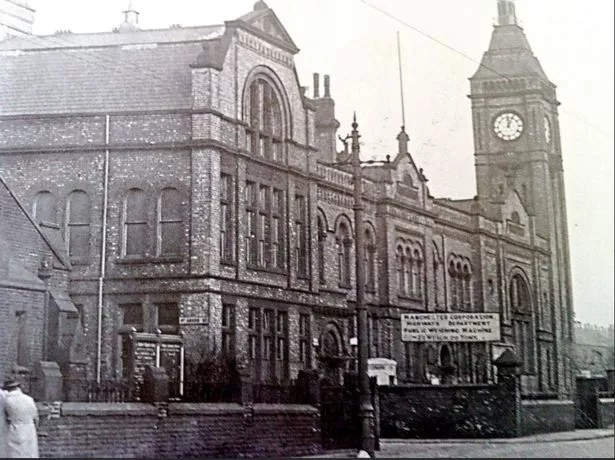 The former Newton Heath town hall where the memorial to rail workers was once housed.