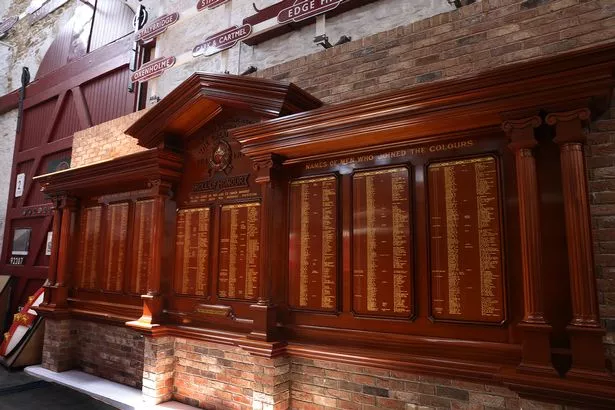 The memorial to workers of the Lancashire and Yorkshire Railway Company who made the supreme sacrifice in the First World War, and those who served and survived. 