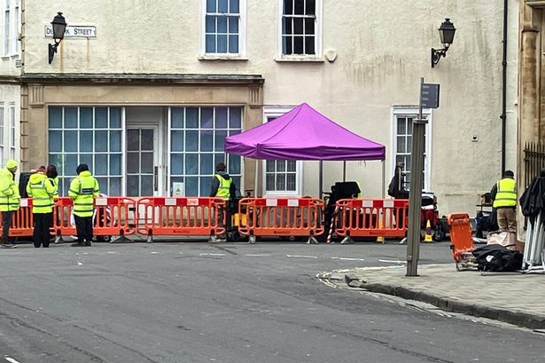 Earlier this morning, more than a dozen crew were seen moving barriers and equipment on the corner of Unity Street and Denmark Street.