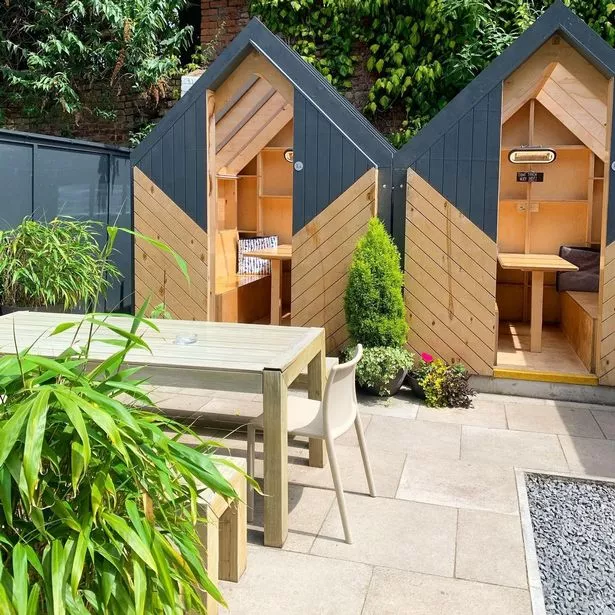 The beer garden at the Marble Arch pub in Manchester