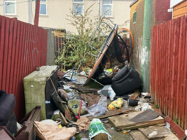 Alley way behind Grogan Square in Bootle documented in a previous report in March