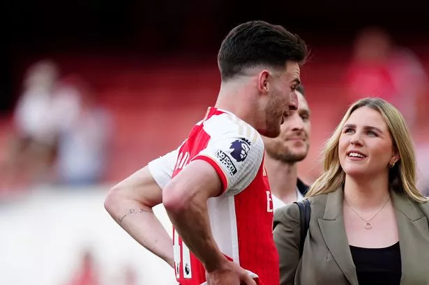 Lauren Fryer, girlfriend of Arsenal's Declan Rice following the Premier League match at the Emirates Stadium, London. Picture date: Sunday May 19, 2024. PA Photo. See PA story SOCCER Arsenal. Photo credit should read: Mike Egerton/PA Wire.