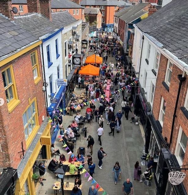 The event was first held on The Underbanks in Stockport Old Town