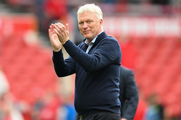 David Moyes, manager of Everton, celebrates victory during the Premier League match between Nottingham Forest and Everton at the City Ground in Nottingham, England, on April 12, 2025. (Photo by Jon Hobley | MI News/NurPhoto via Getty Images)