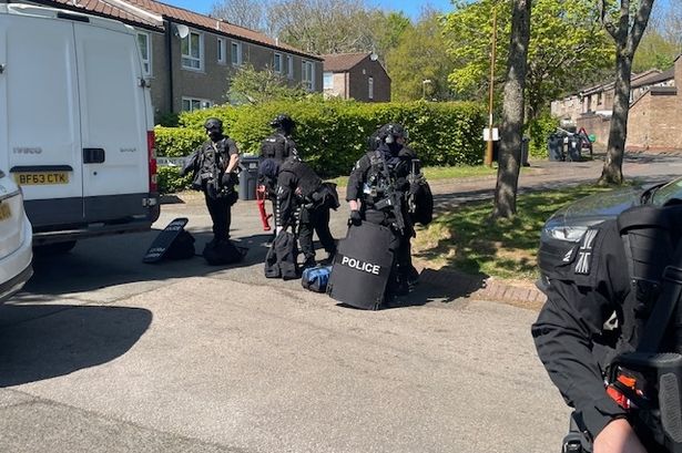 Armed police at an incident on Pearman Road, Rednal, which was brought to a safe conclusion