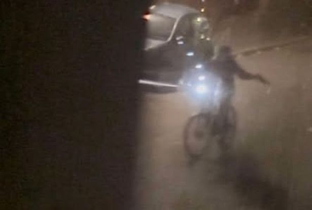 The weapon seen pointed at a crowd