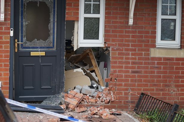 Bricks were sent crumbling into the ground 
