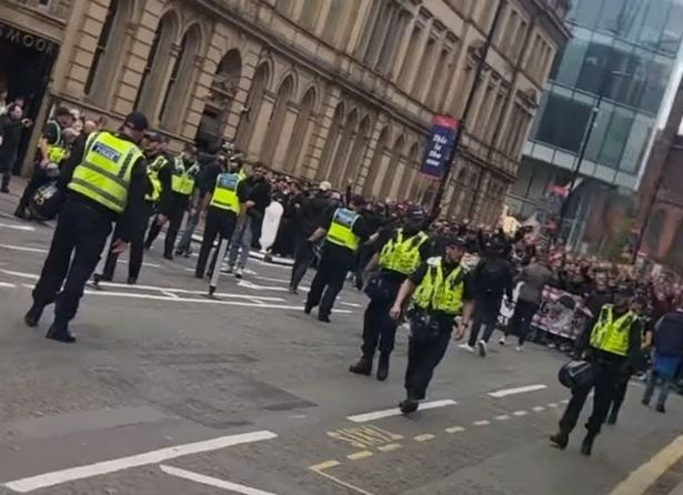 Fans stormed Deansgate