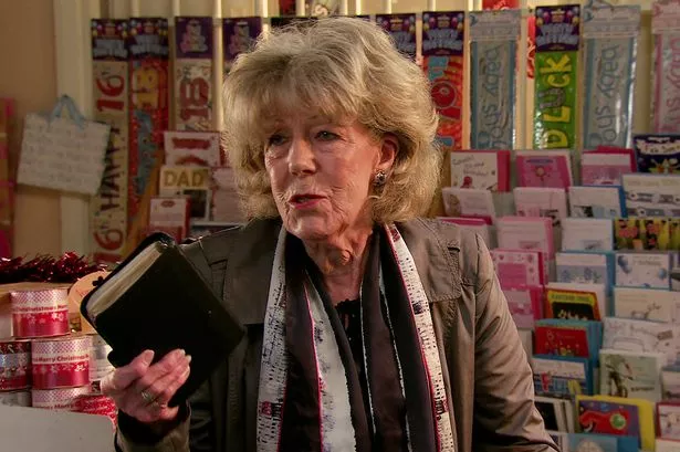 Audrey Roberts in The Kabin in Coronation Street