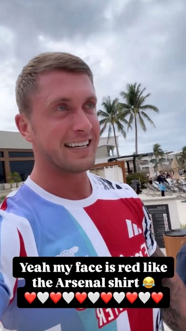 Dan Osborne in football shirt